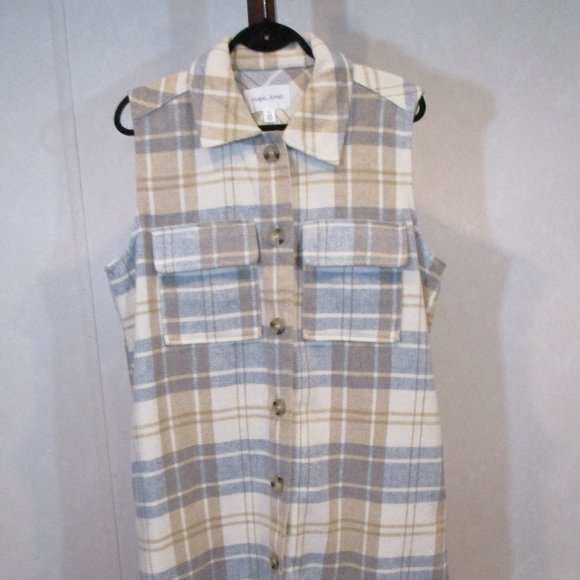 Tribal Jeans thick flannel coat vest - Picture 1 of 4